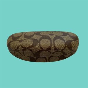 Coach Textured Hard Case Sunglass Glasses Case with Microfiber Cloth